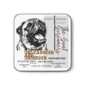 Funny Pug coasters, set of 4 pug themed coasters, Pugfather Faux CD Album Cover Pug Art Coaster set of 4 | Hardboard Coaster
