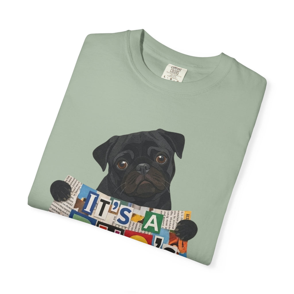 Cute Black Pug Mom T-Shirt | 90s Retro Pug Tee