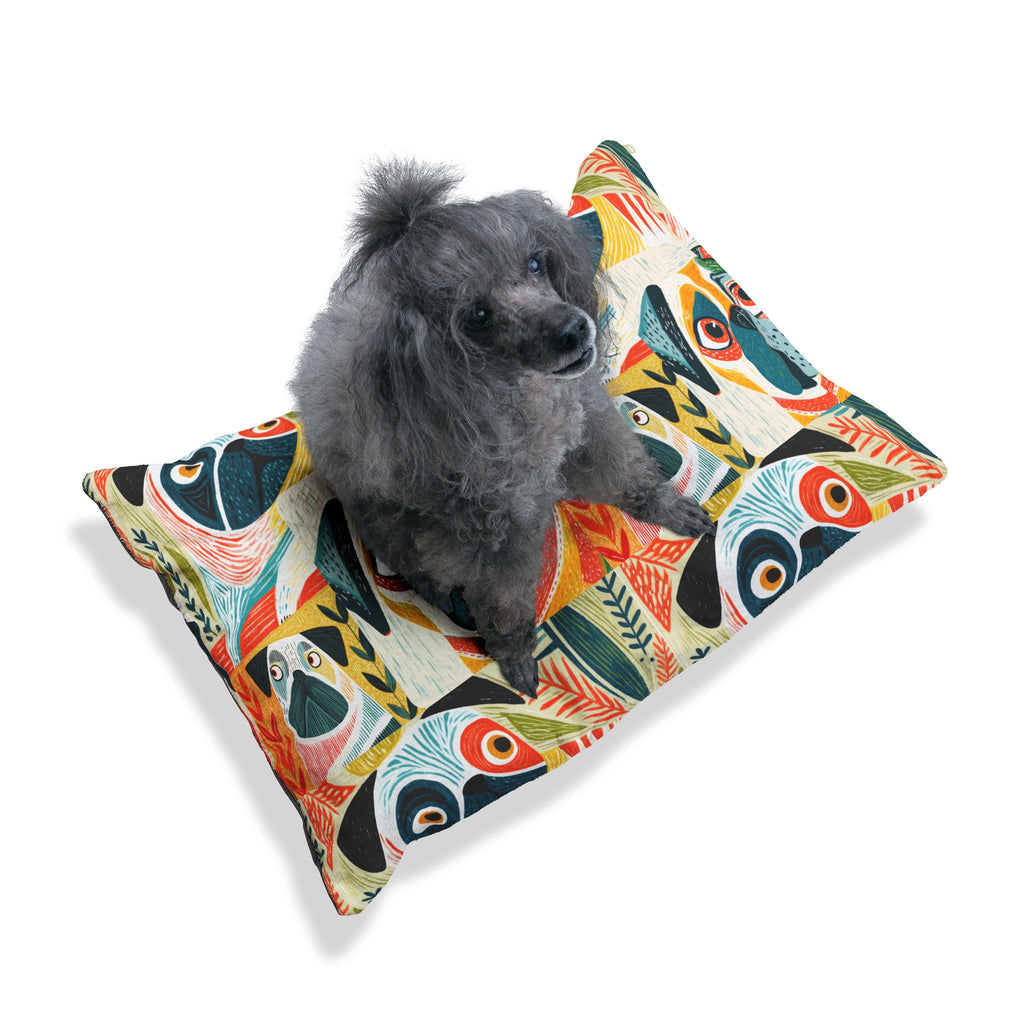 Pug Pattern Pet Bed | Large Cute Pug Dog Pillow Cushion