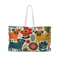 Midcentury Pug Weekender Bag | Pug Mom Tote, Pug Mama Travel Bag