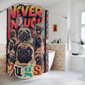 Graffiti Pug Magazine Collage Shower Curtain | Pugtrovert Statement Piece