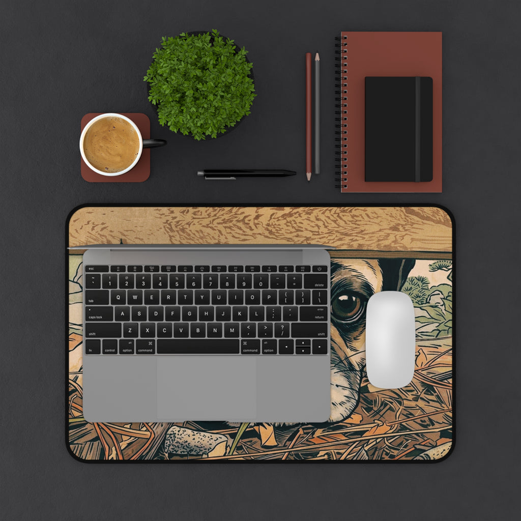 Cute Pug & Ladybug Desk Mat | Pug Deskmat, Mousepad for Office