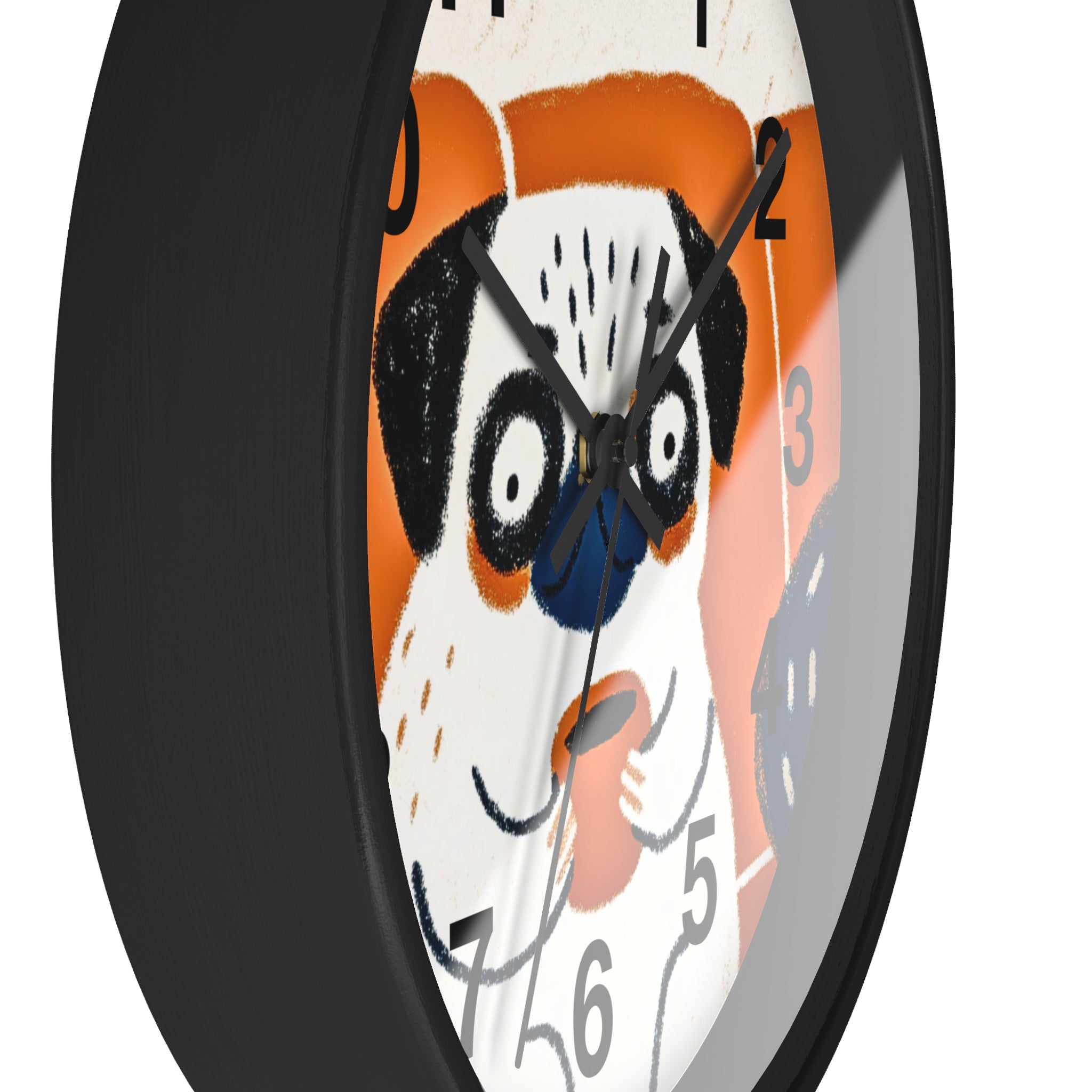 Vintage Midcentury Pug Art Wall Clock | Pug Home Decor