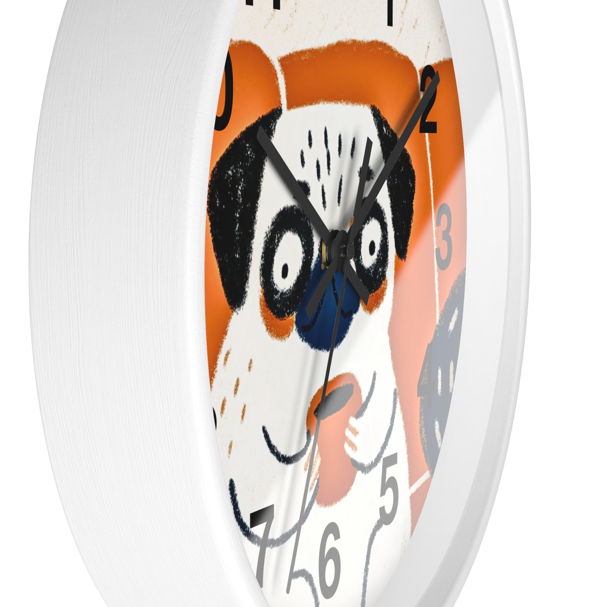 Vintage Midcentury Pug Art Wall Clock | Pug Home Decor